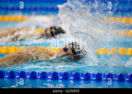 Rio De Janeiro, RJ, Brasilien. 6. August 2016. Olympia Schwimmen: Kosukie Hagino (JAPAN) schwimmt zu Gold in die Männer 400 m-einzelner Medley Finale im Olympischen Spiele Aquatics Stadion während der Spiele 2016 in Rio Olympischen Sommerspiele. © Paul Kitagaki Jr./ZUMA Draht/Alamy Live-Nachrichten Stockfoto