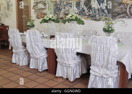 Dekorierten Tisch im Hochzeit-Stil 2 Stockfoto