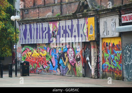 Graffiti, Wandkunst und Wandmalereien, Belfast Stockfoto