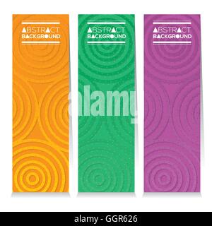 Modernes Design-Set drei abstrakte farbige vertikale Banner-Vektor-Illustration Stock Vektor