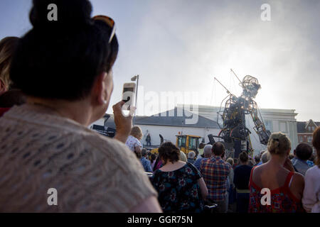 Hayle, Cornwall, UK. Die Fahrkunst. Die größte mechanische Puppe, die in Großbritannien gebaut werden. Stockfoto