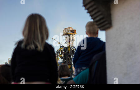 Hayle, Cornwall, UK. Die Fahrkunst. Die größte mechanische Puppe, die in Großbritannien gebaut werden. Stockfoto