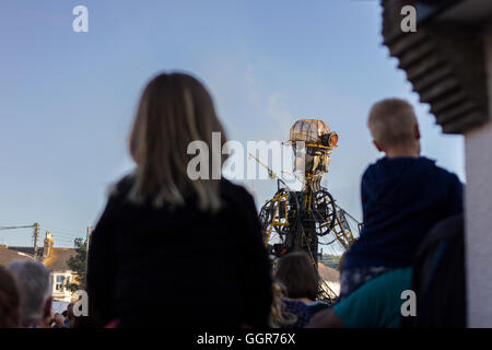 Hayle, Cornwall, UK. Die Fahrkunst. Die größte mechanische Puppe, die in Großbritannien gebaut werden. Stockfoto