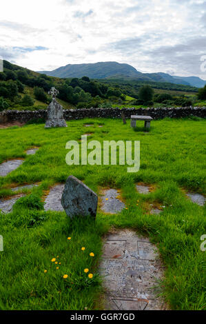 Kiltiernan Friedhof ein 17. Jahrhundert Friedhof, Ardara, County Donegal, Irland Stockfoto