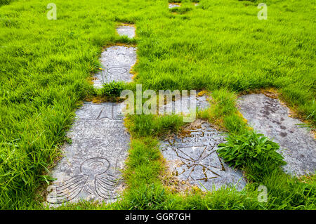 Kiltiernan Friedhof ein 17. Jahrhundert Friedhof, Ardara, County Donegal, Irland Stockfoto