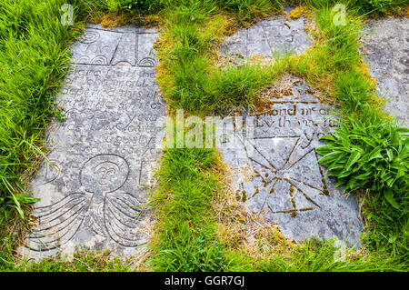 Kiltiernan Friedhof ein 17. Jahrhundert Friedhof, Ardara, County Donegal, Irland Stockfoto