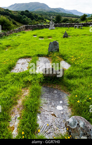 Kiltiernan Friedhof ein 17. Jahrhundert Friedhof, Ardara, County Donegal, Irland Stockfoto