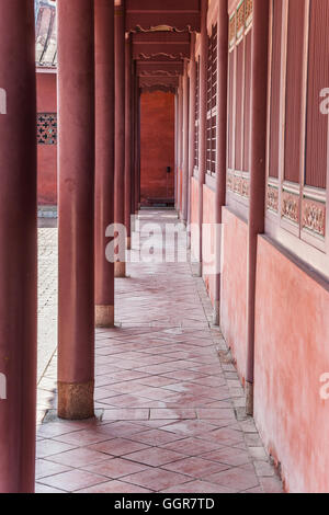 Säulen in der Konfuzius-Tempel in Tainan, Taiwan. Stockfoto