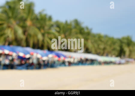 Verschwommene soft-Fokus auf Sand Strand Hintergrund, Bangsaen Beach, Chon Buri Thailand. Stockfoto