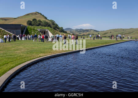 Weinproben, Artesa Weinberge und Weinkeller, Carneros region, Napa Valley, Kalifornien, USA Stockfoto