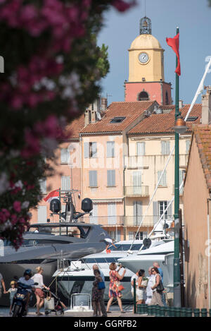 Port St Tropez Gesamtansicht Hafen marina Stockfoto