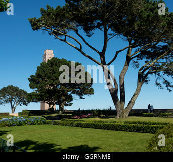 Amerikanischen Denkmal, Denkmal, aufgewachsen in den Cours Dajot nach dem großen Krieg. (Zerstört 1941 und rekonstruierte im Jahr 1958). Stockfoto