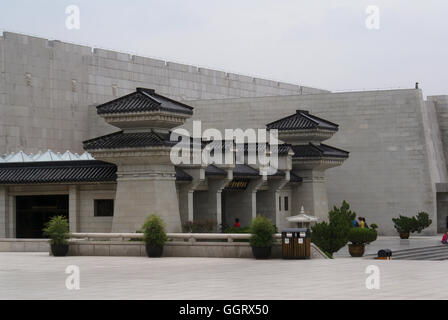 Exterieur der Terrakotta-Krieger-Museum. Die Terrakottaarmee des ersten Kaisers von China. Xi ' an, Stockfoto