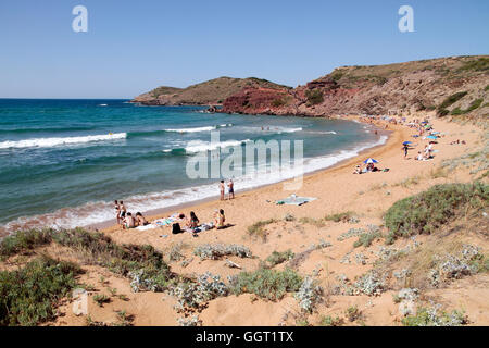 Platja de Cavalleria (Cavalleria Strand), in der Nähe von Fornells, Nordküste, Menorca, Balearen, Spanien, Europa Stockfoto