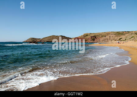 Platja de Cavalleria (Cavalleria Strand), in der Nähe von Fornells, Nordküste, Menorca, Balearen, Spanien, Europa Stockfoto