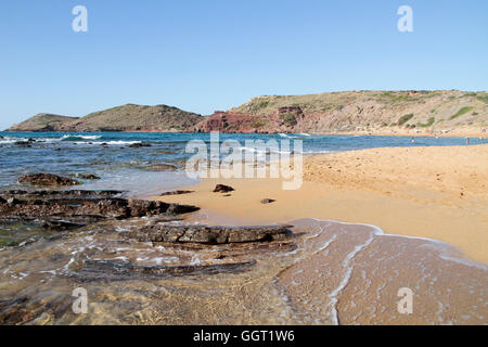 Platja de Cavalleria (Cavalleria Strand), in der Nähe von Fornells, Nordküste, Menorca, Balearen, Spanien, Europa Stockfoto