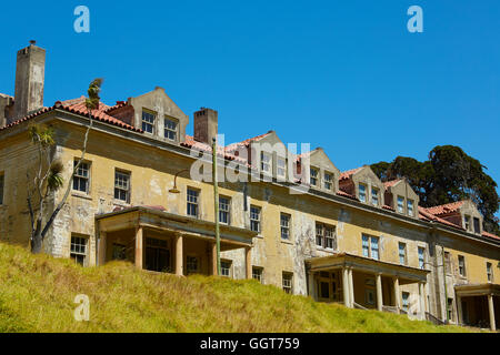 Historischen verlassenen militärischen Gebäuden auf Angel Island, San Francisco. Stockfoto