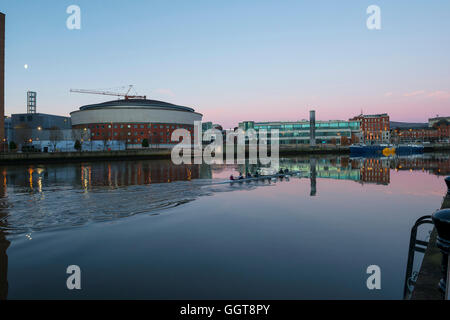 Die Lagan unterhalb der Weir, Belfast Stockfoto