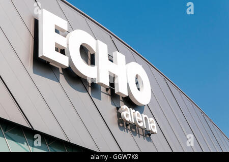 Die Echo-Arena gehört die Arena Arena und Convention Centre Liverpool, errichtet auf dem ehemaligen Könige Dock. Stockfoto