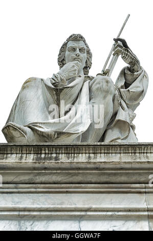 Italien, Evangelista Torricelli Steinstatue in Faenza. Stockfoto