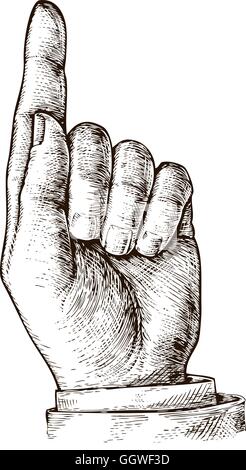 Hand mit Zeigefinger. Vektor-illustration Stock Vektor