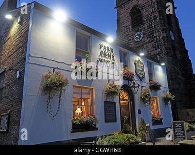 Parr Arms Pub, Grappenhall Dorf, Warrington, Cheshire, England, Vereinigtes Königreich, in der Nacht Stockfoto