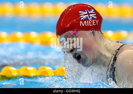 Großbritanniens Hannah Miley konkurriert in der Frauen 400m Lagen Finale am ersten Tag der Olympischen Spiele in Rio, Brasilien. Stockfoto