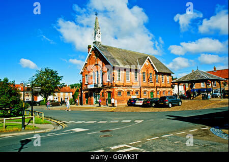 Marktplatz und Rathaus, Easingwold Stockfoto