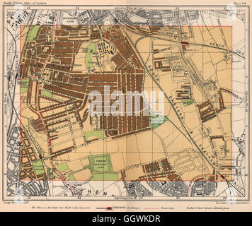 SE LONDON. Hierhin grün Rushey Green Grove Park nstige Lee Bellingham, 1932 Karte Stockfoto