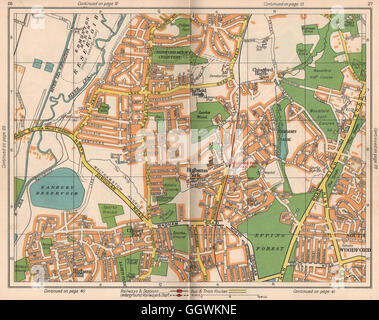 NE LONDON. Higham Hill Chingford Luke Higham Park Kapelle Ende 1938 alte Karte Stockfoto