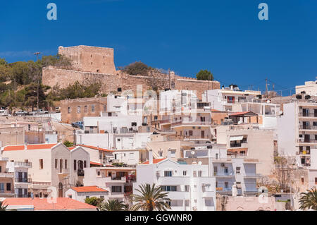 Die alte Festung am Meer port Stadt Sitia auf der griechischen Insel Kreta. Stockfoto