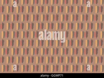 Nahtloses Muster in herbstlichen Farben besteht aus vier Linien mit verschiedenen Schattierungen zu einem einzigen Objekt verbunden. Stock Vektor