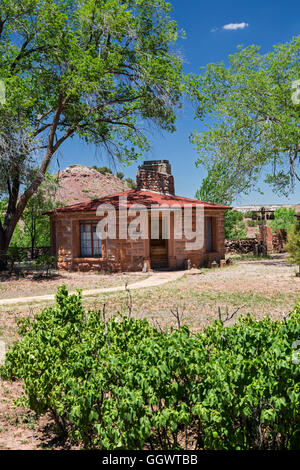 Ganado, Arizona - Gast Hogan am Hubbell Trading Post. Stockfoto