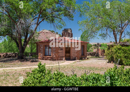 Ganado, Arizona - Gast Hogan am Hubbell Trading Post. Stockfoto