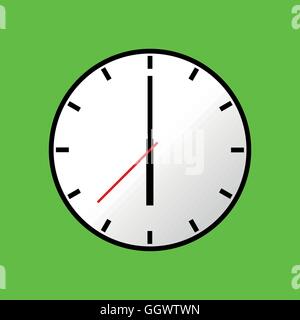Uhrensymbol, Vektor-Illustration, flache Bauform EPS10 Stock Vektor