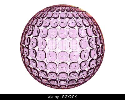 isolierte abstrakte Glas Kugel Struktur 3d render Stockfoto
