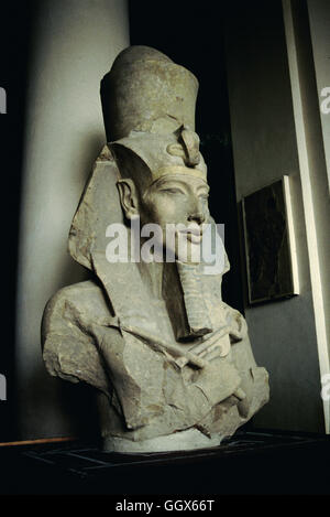 Eine Statue von Echnaton (Amenophis IV und Ehemann der Nofretete), ägyptische Museum in Kairo - Ägypten. Stockfoto