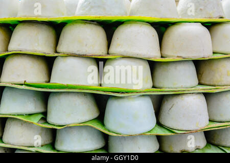Dessert Thai Kokosmilch Creme in kleine Porzellantasse Stockfoto