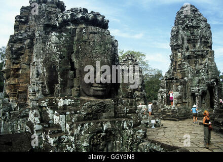 Der Bayon Tempel von Angkor Wat. Siem Reap - Kambodscha. UNESCO-Weltkulturerbe. Stockfoto