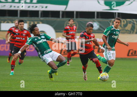 Sao Paulo, Brasilien 7. August 2016 Sao Paulo, Brasilien 7. August 2016 PALMEIRAS X VITÓRIA - The Marine Spieler während des Spiels zwischen Palmeiras und Vitória an Allianz Park, West Zone von São Paulo statt. Übereinstimmen Sie gültig für die 19. Runde Brasileirão 2016 Chevrolet. (Foto: Jales Valquer/Fotoarena) © Foto Arena LTDA/Alamy Live-Nachrichten © Foto Arena LTDA/Alamy Live-Nachrichten Stockfoto