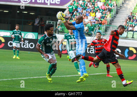 Sao Paulo, Brasilien 7. August 2016 Sao Paulo, Brasilien 7. August 2016 PALMEIRAS X VITÓRIA - Torhüter Jailson während des Spiels zwischen Palmeiras und Vitória an Allianz Park, West Zone von São Paulo statt. Übereinstimmen Sie gültig für die 19. Runde Brasileirão 2016 Chevrolet. (Foto: Jales Valquer/Fotoarena) © Foto Arena LTDA/Alamy Live-Nachrichten © Foto Arena LTDA/Alamy Live-Nachrichten Stockfoto