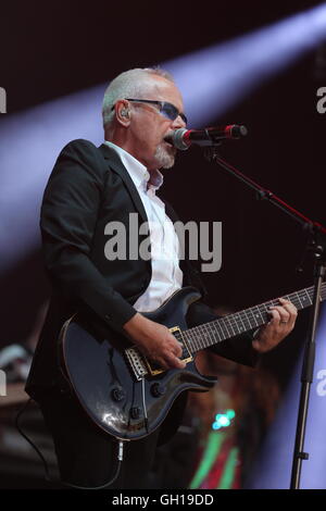 Siddington, Cheshire, UK. 7. August 2016. Nik Kershaw tritt am Rücklauf Festival Nord in Capesthorne Hall, in der Nähe von Macclesfield. Bildnachweis: Simon Newbury/Alamy Live-Nachrichten Stockfoto