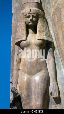 Ägypten, Khom el Hetan: Statue der Königin Teje oder Teye Frau des Pharao Amenophis III (XVIII ° dyn.) Stockfoto