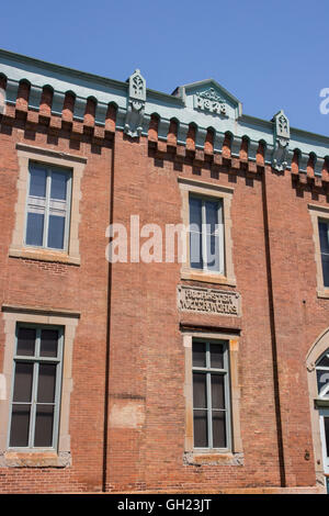 Rochester, New York. Mill Street, Browns Rennen National Register Historic District. Rochester-Wasserwerk Altbau. Stockfoto