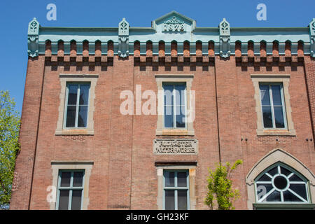 Rochester, New York. Mill Street, Browns Rennen National Register Historic District. Rochester-Wasserwerk Altbau. Stockfoto