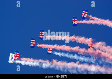 RAF Falken-Fallschirm-Team bei Shoreham Stockfoto