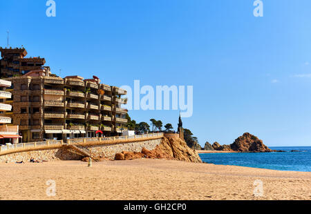 Spanisch resort Stadt Tossa de Mar, Costa Brava, Katalonien. Spanien Stockfoto