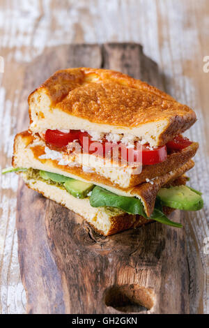 Low-Carb Brot sandwich Stockfoto