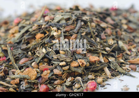 Closeup, getrocknete Blätter und Früchte Stockfoto