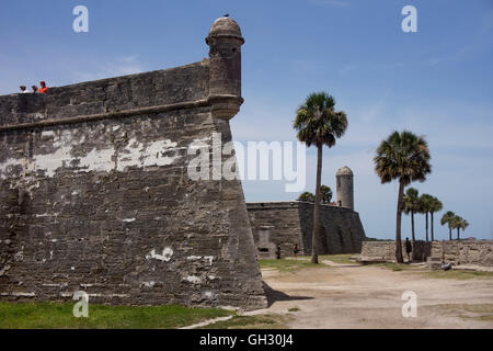 17. Jahrhundert spanische Festung.  St. Augustine, Florida. Stockfoto